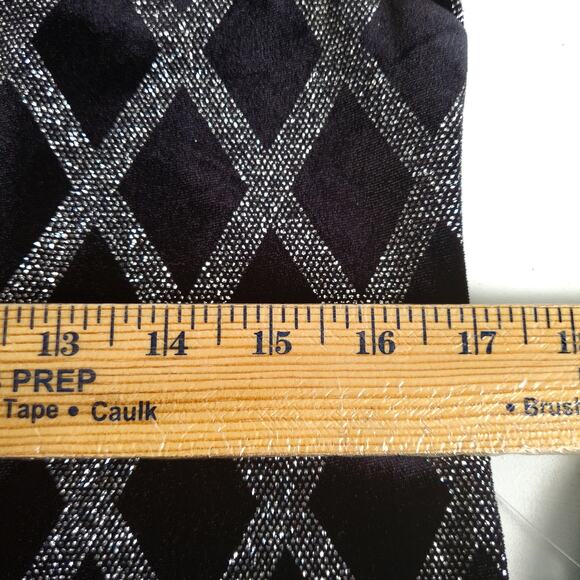 JH Evening Black Velvet Silver Glitter Mini Dress 14 Cocktail Cruise Party Event - Picture 9 of 11